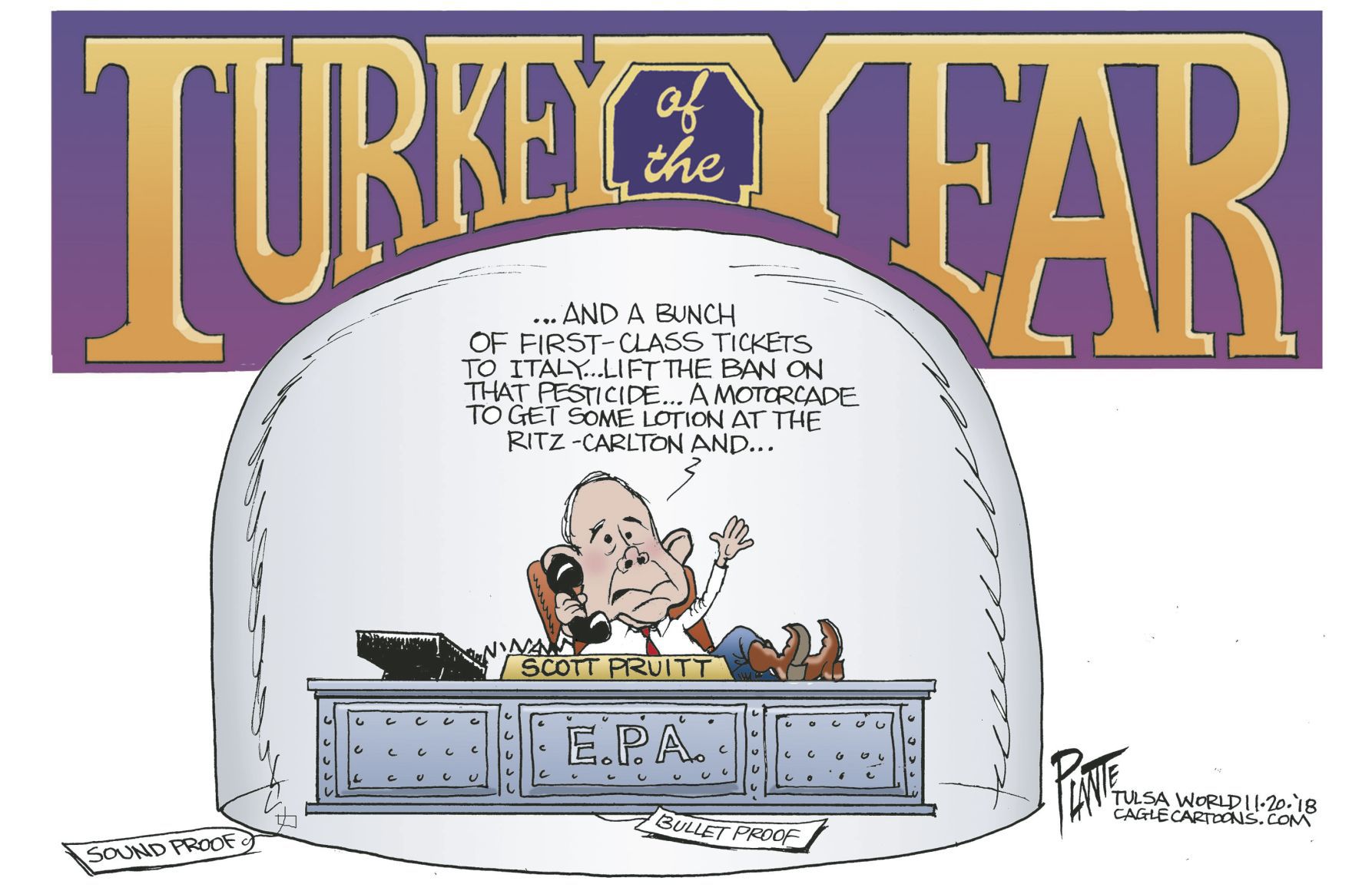 Bruce Plante Cartoon: Turkey of the Year